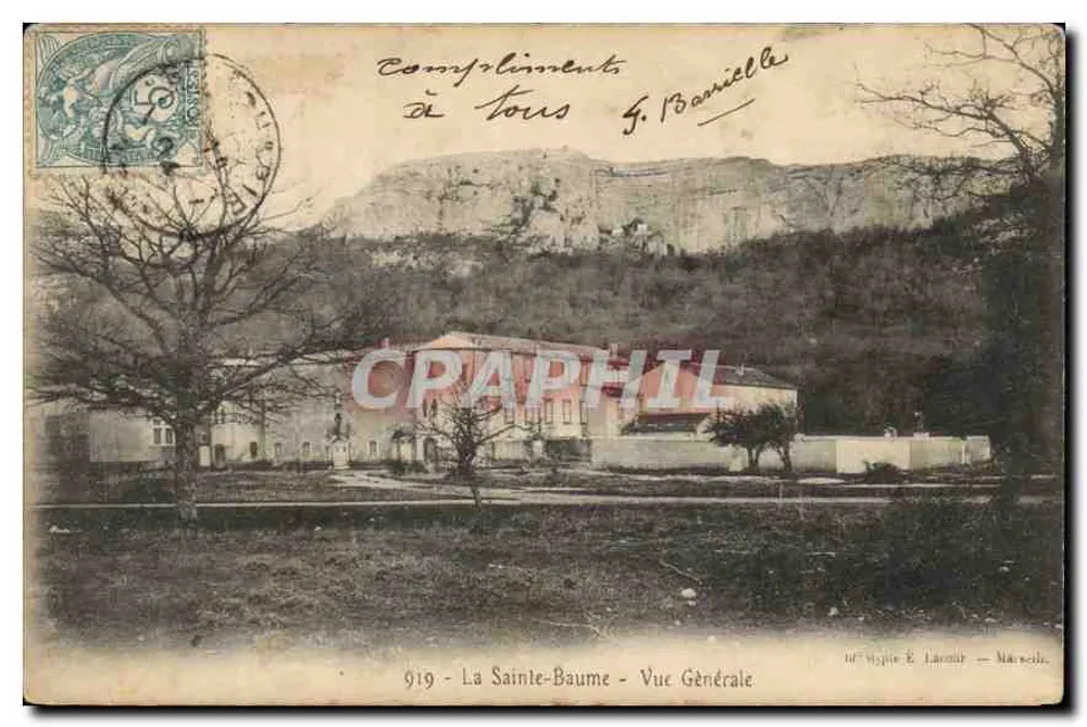 A Santa-Baume — Visão Geral — Editor E. Lacour — n° 919 - Frente