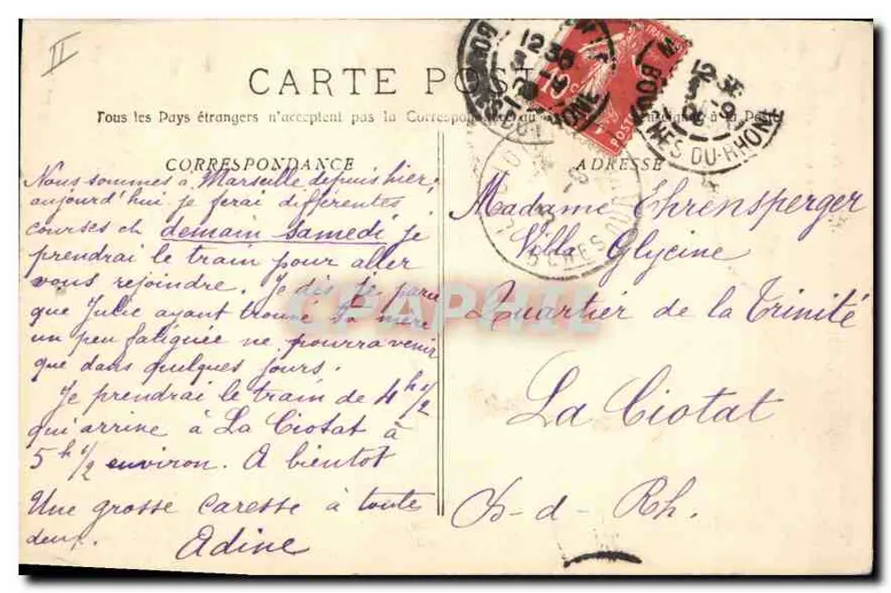 La Sainte-Baume - Subida para a Gruta — Fototipia R. Lacour - Marcelin, n°705 - Verso