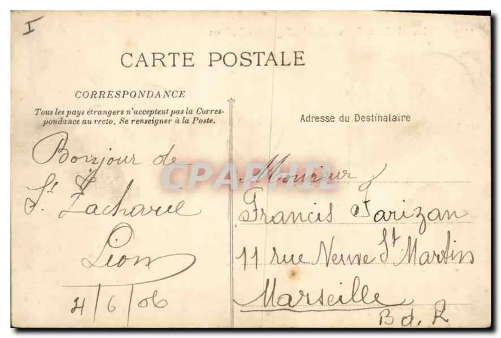 Chaîne de la Sainte Baume - Pic des Béguines - St. Pilon — Phototypie E. Lainé, St. Maixent - Verso