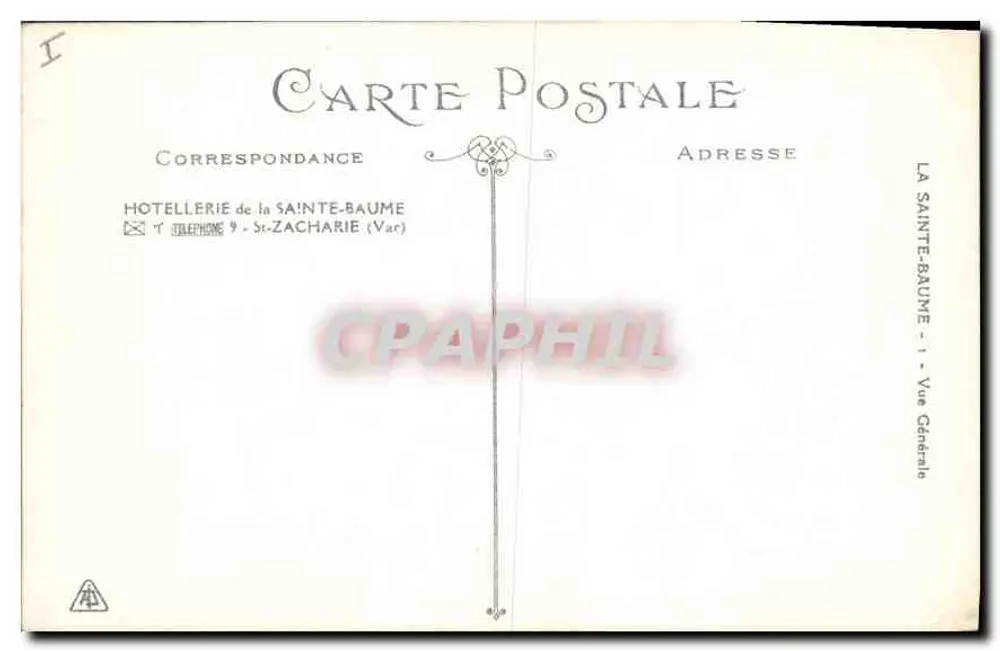 A Sainte-Baume — Vista Geral — Hotellerie de la Sainte-Baume - Verso
