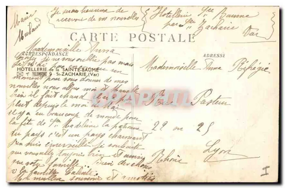 A Santa-Baume — Subida para a Gruta — St-Zacharie (Var) - Verso
