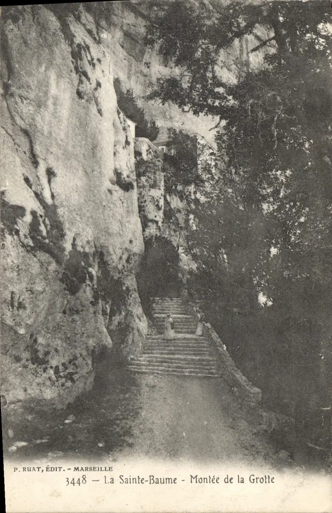 La Sainte-Baume - Subida para a Gruta — P. Ruat, Edição - Marseille, n°3448 - Frente