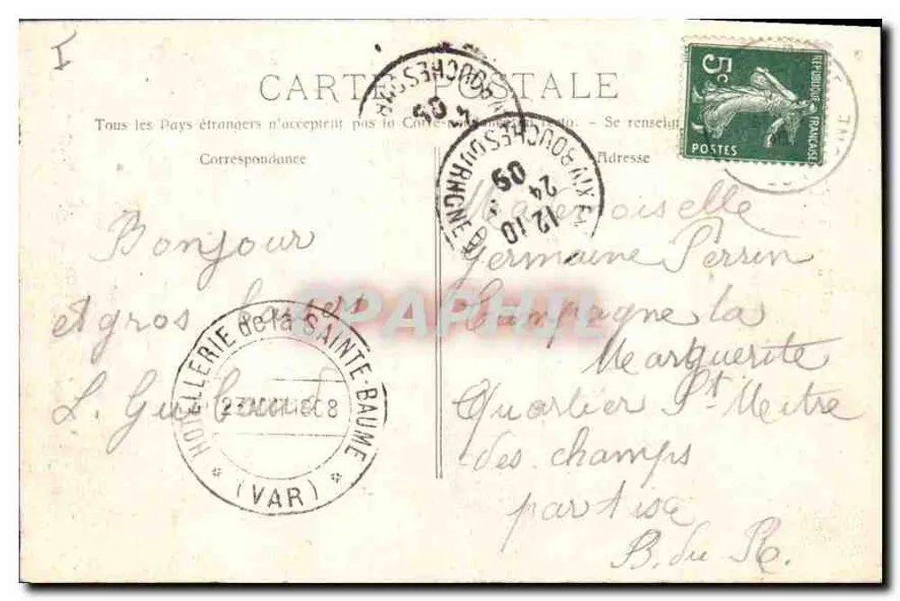 La Sainte-Baume - Subida para a Gruta — P. Ruat, Edição - Marseille, n°3448 - Verso