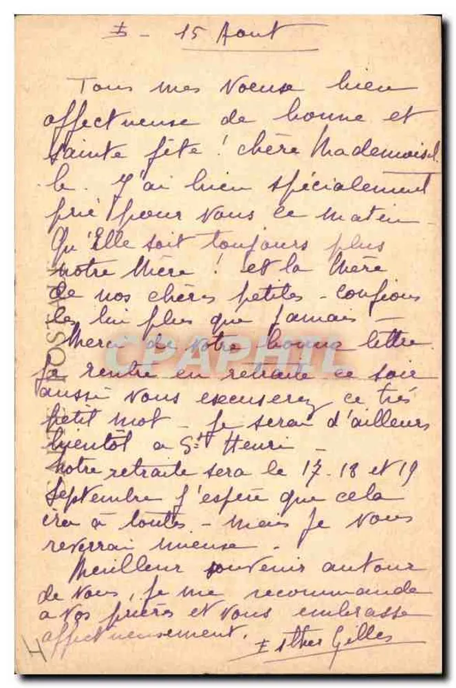 A Sainte-Baume - A Gruta e o Santo Pilon — n°6 — editor não visível - Verso