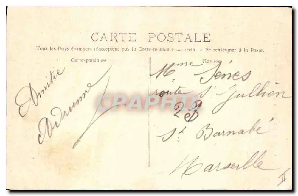 La Sainte-Baume - Montée de la Grotte — Phototypie E. Laoour - Marseille, n°705 - Verso