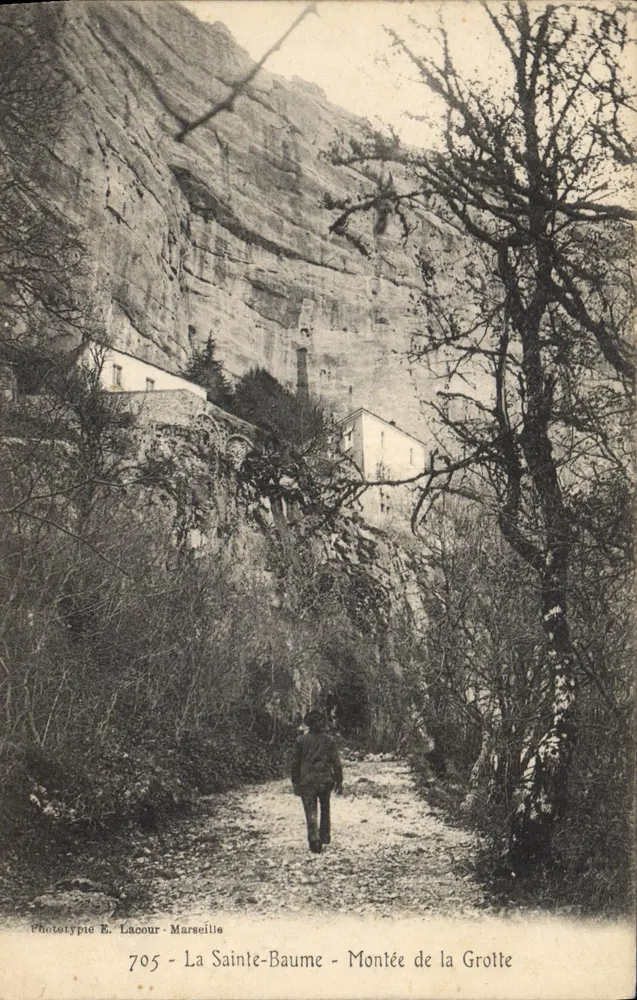 A Sainte-Baume - Subida da Gruta — Fototipia E. Lacour - Marseille, n°705 - Frente