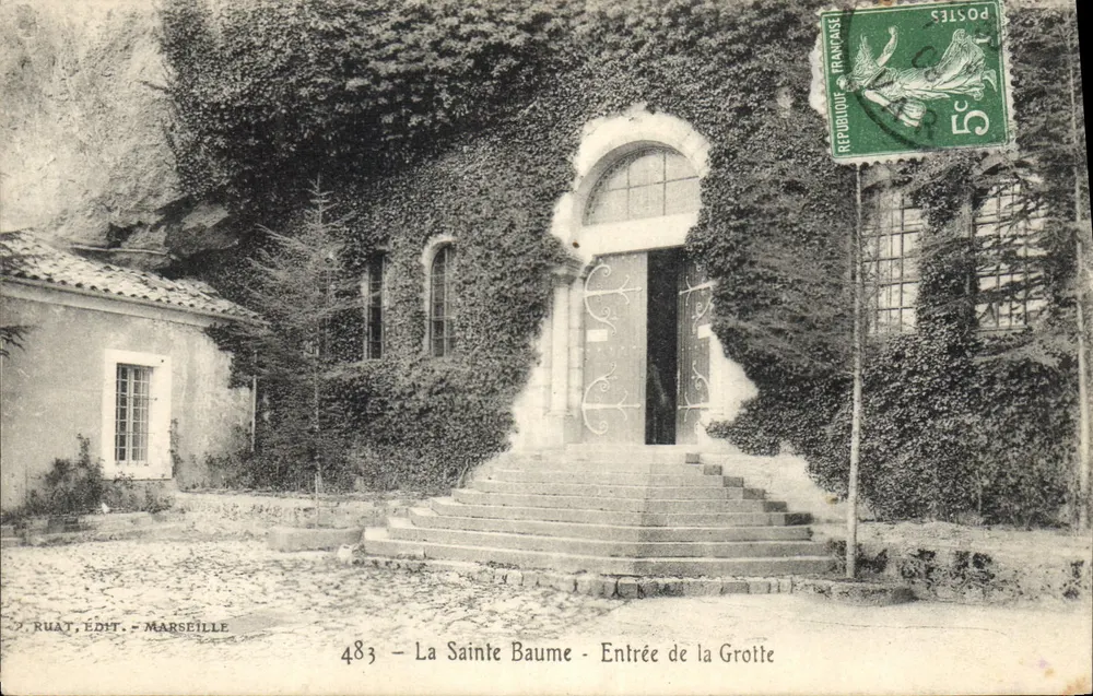 La Sainte Baume — Entrada da Gruta — Ruat, Édit. - Marseille, n°483 - Frente