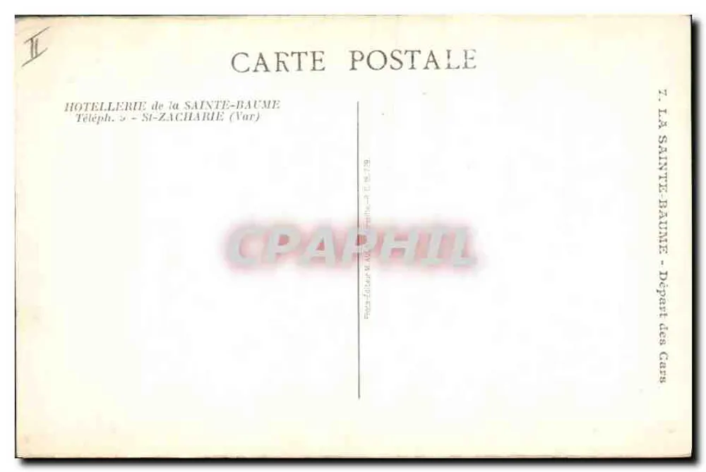 La Sainte-Baume — Vue du village avec montagne en arrière-plan — HOTELLERIE de la Sainte-Baume - Verso