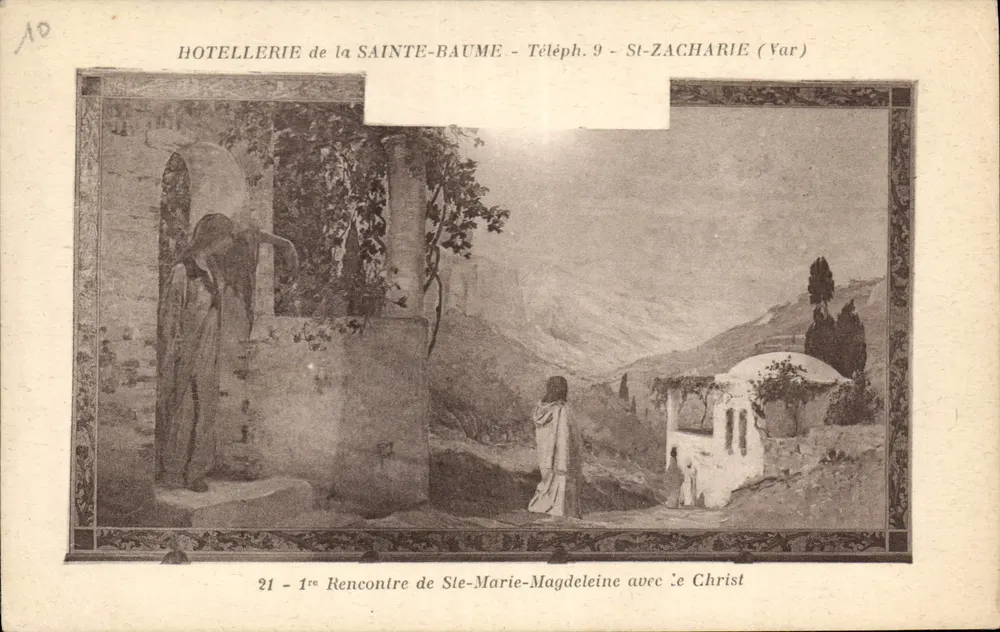 Begegnung der hl. Maria Magdalena mit Christus — HOTELLERIE de la SAINTE-BAUME - Si-ZACHARIE (Var) - Vorderseite