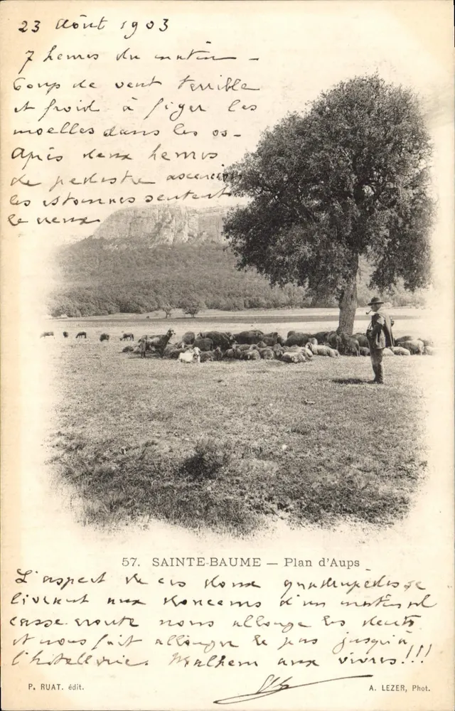 Sainte-Baume — Plano de Aups — A. Lezer, Fot. — n°57 - Frente