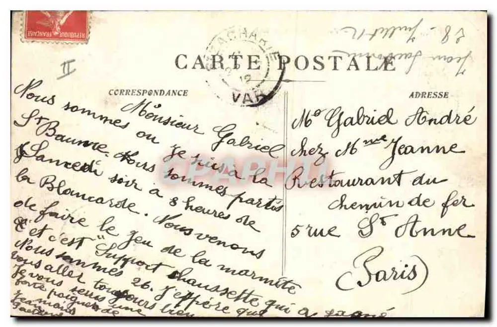 La SAINTE-BAUME – Vue Générale prise de la Grotte – n°29 - Verso