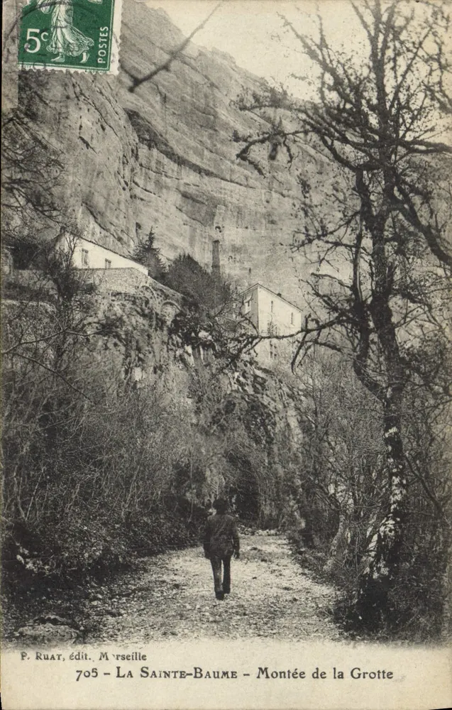 A Santa-Baume - Subida para a Gruta — P. Ruat, editor, Marselha, n°705 - Frente