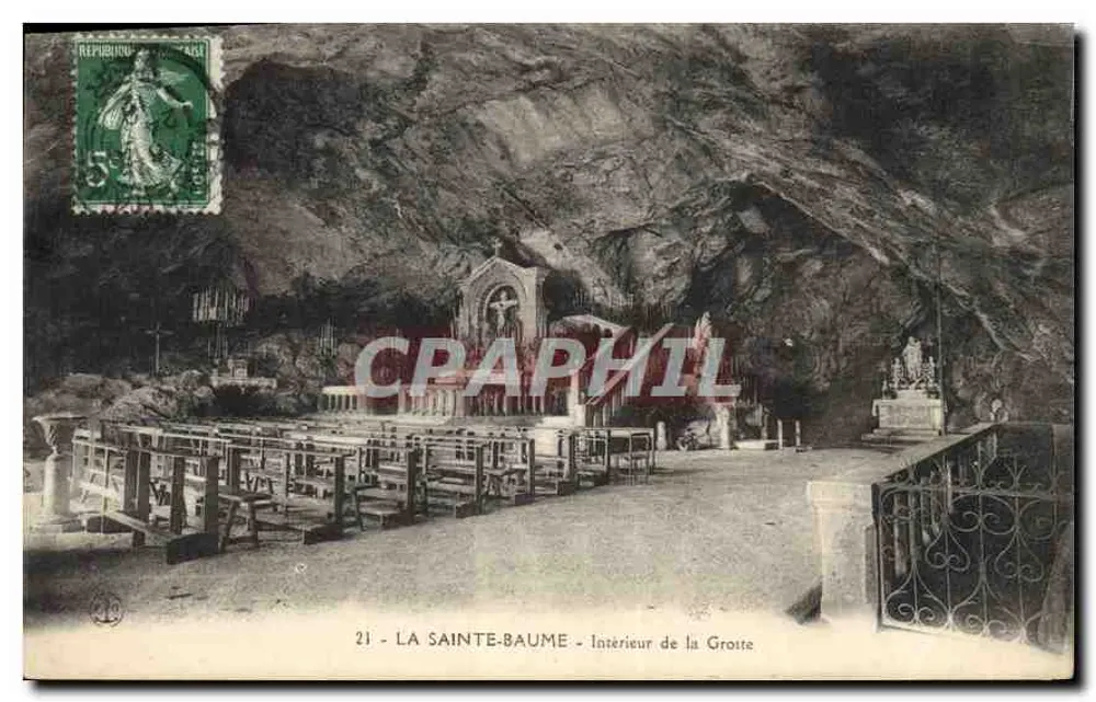 La Sainte-Baume — Interior da Gruta — Hotellerie de la Sainte-Baume - Frente