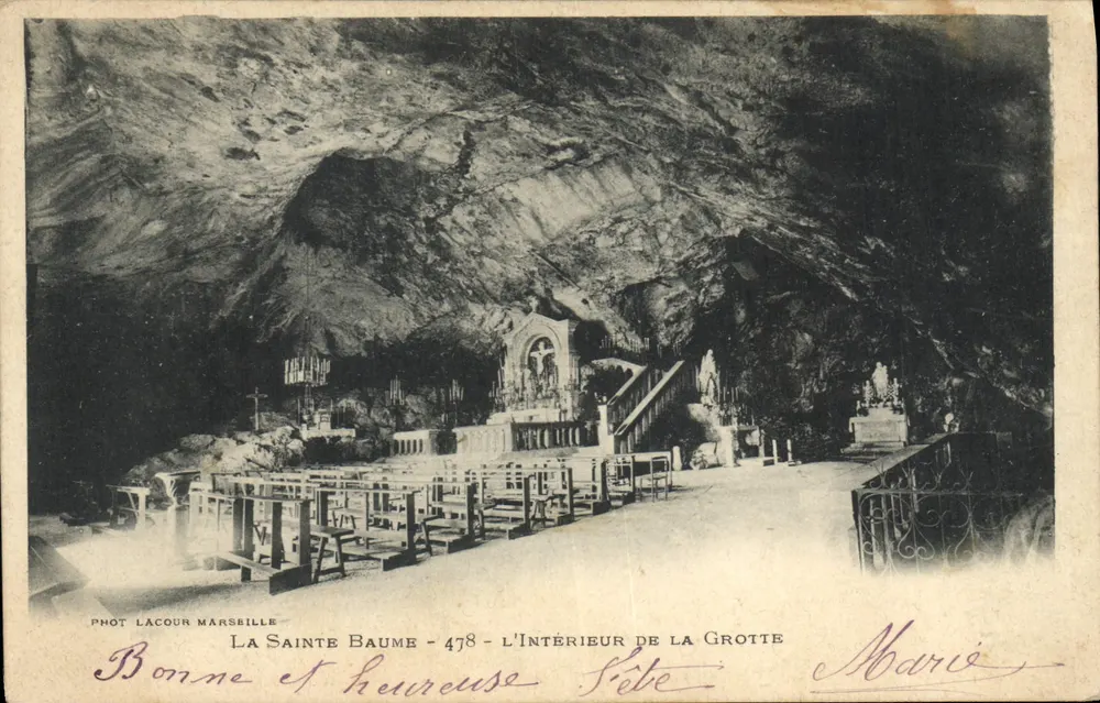 La Sainte Baume - Das Innere der Höhle — Fot. Lacour Marseille - n°478 - Vorderseite