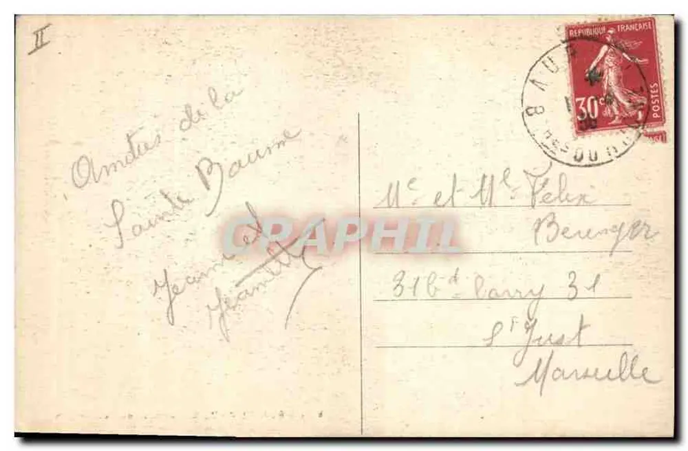 LA SAINTE-BAUME - Subida do Santo Pilon — editor não visível - Verso