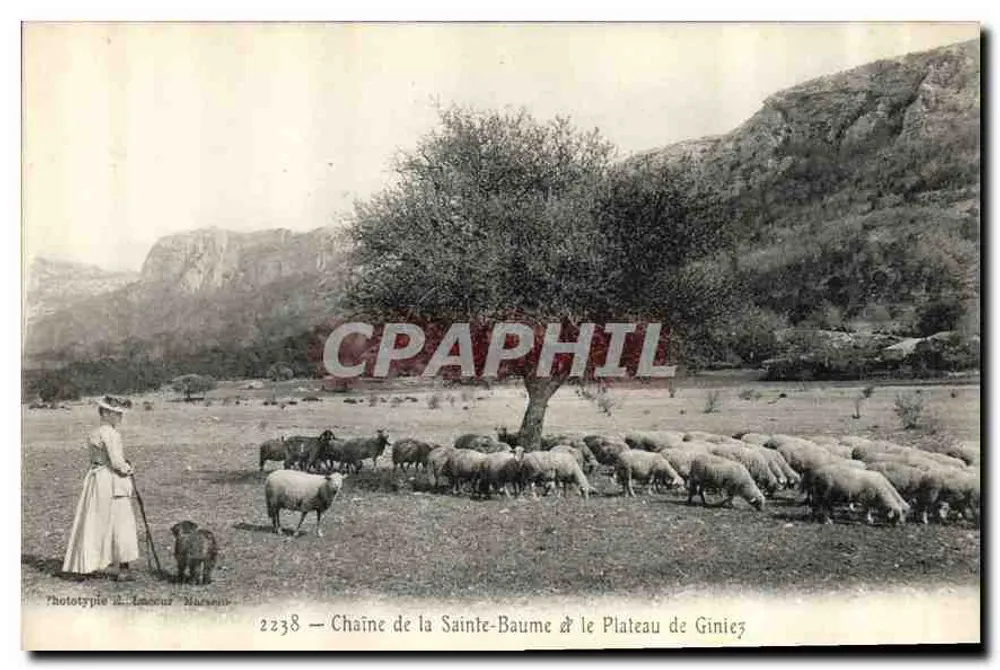 Kette der Heiligen Baume & Plateau de Giniez — Phototypie A. Loccut, Nr. 2238 - Vorderseite