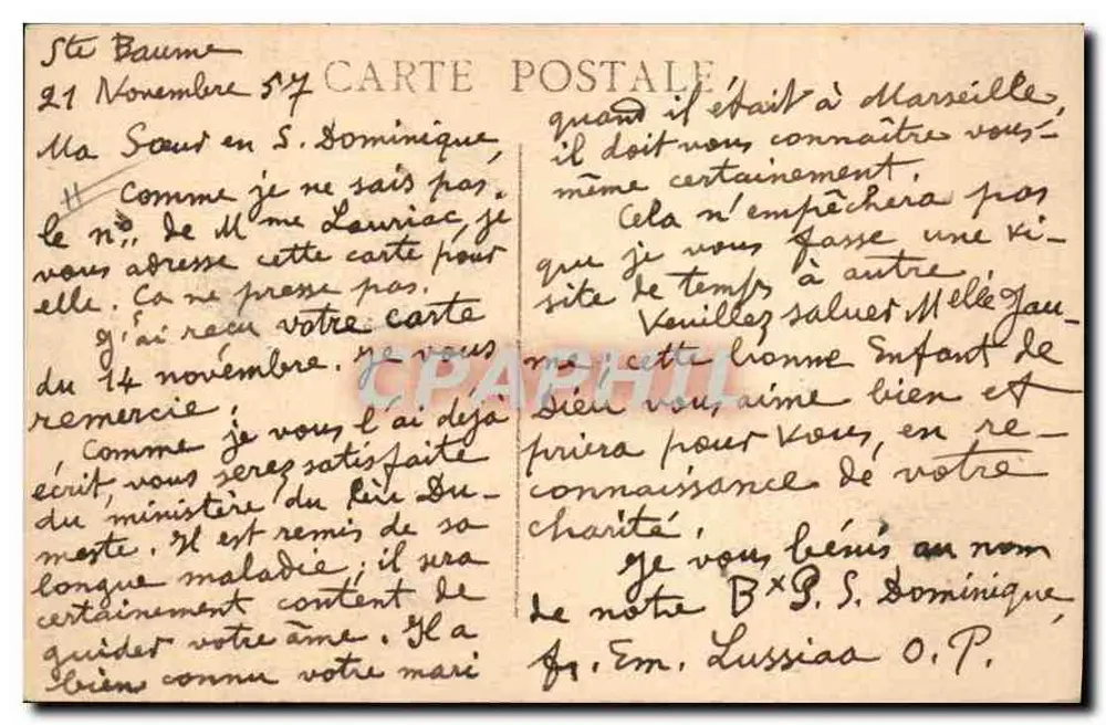 La Ste Baume — Konferenzsaal von Nazareth — n°53 - Rückseite