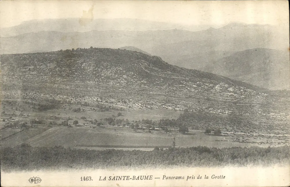 La Sainte-Baume — Panorama tirado da Gruta — B.D. n°1463 - Frente