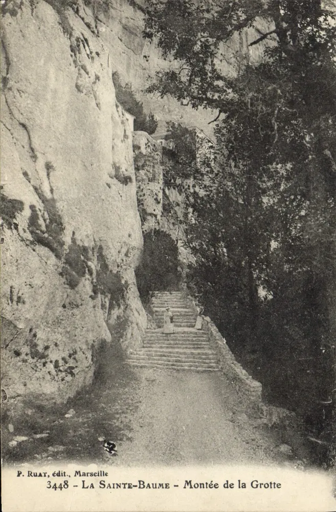 Santa-Baume - Subida para a Gruta — P. Ruat, editor, Marselha, n° 3448 - Frente