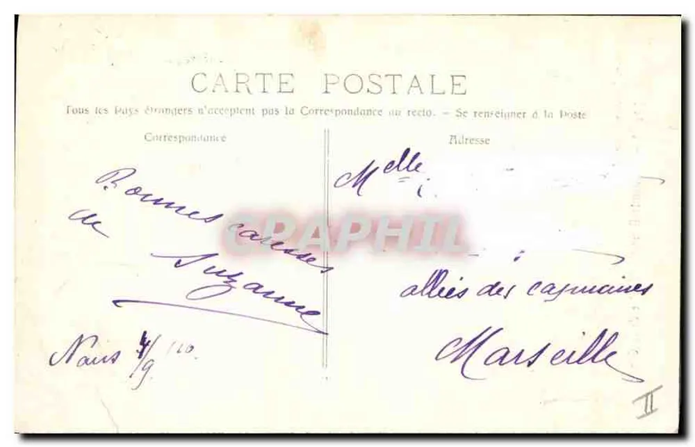 A Sainte-Baume — Subida da Gruta — P. Ruat, Editora - Marseille 705 bis - Verso