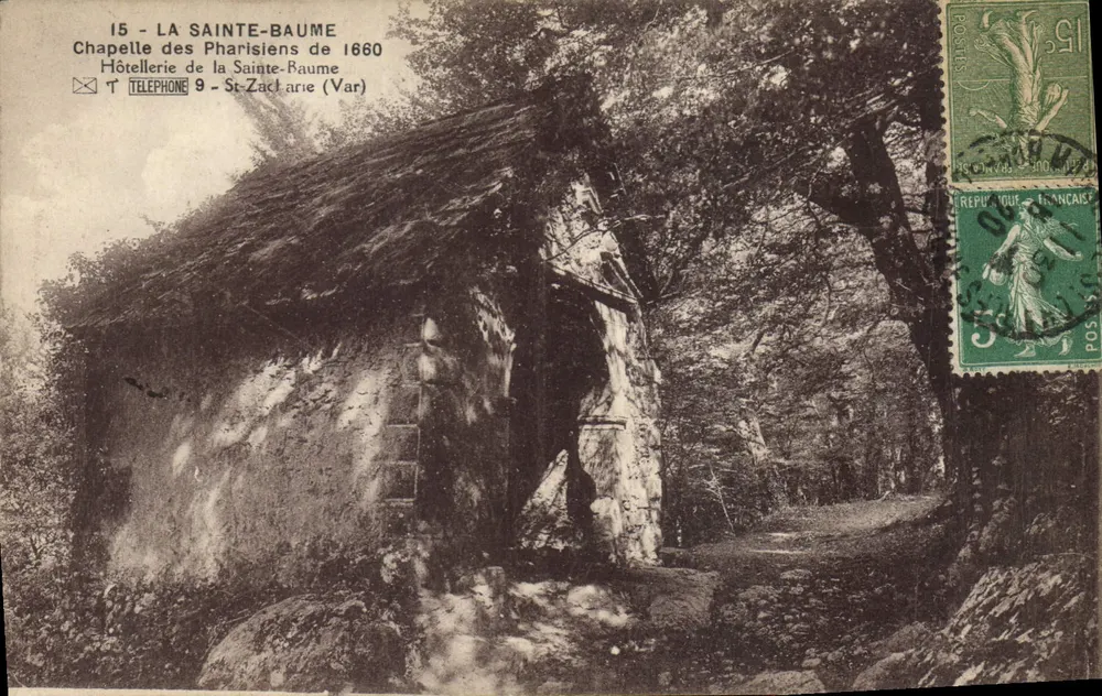 La Sainte-Baume — Kapelle der Pharisäer von 1660 — Hôtellerie de la Sainte-Baume — St-Zacharie (Var) - Vorderseite