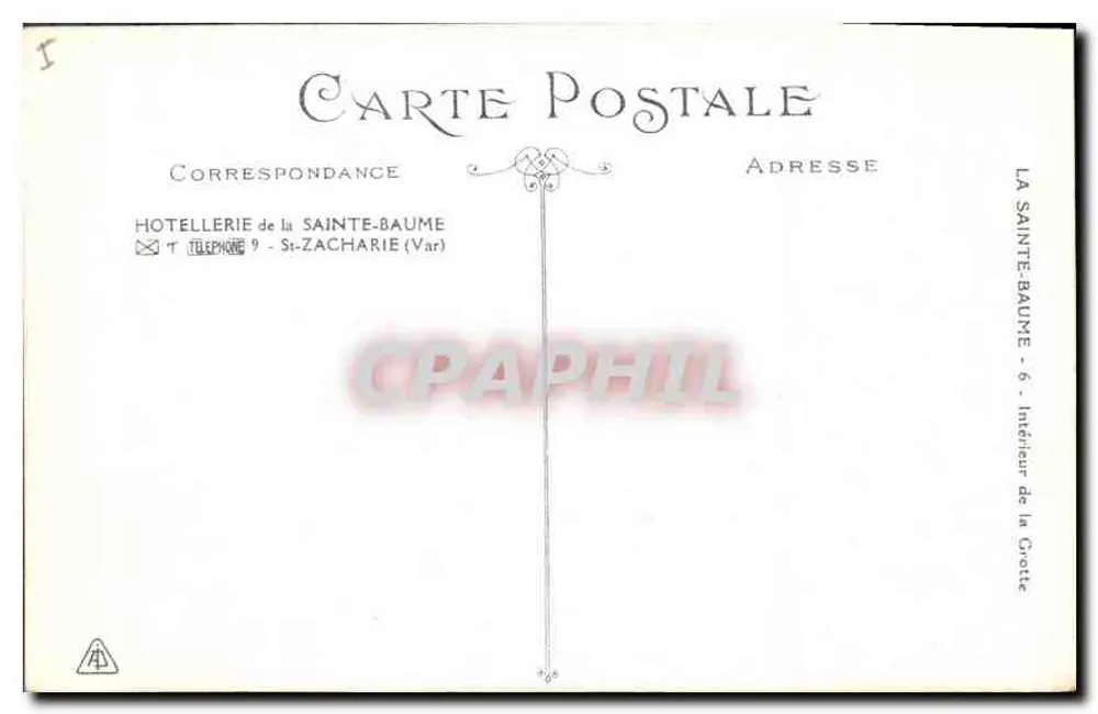 Innenansicht der Höhle — La Sainte-Baume — Hotellerie de la Sainte-Baume - Rückseite