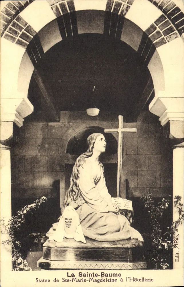 La Sainte-Baume — Statue der hl. Maria Magdalena in der Hôtellerie — Edit. MPA - Vorderseite