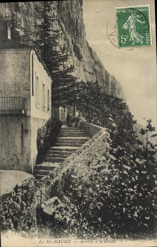 La Ste-BAUME — Przyjazd do Jaskini — Wydawca: Rose Rouve, 4851 Marseille - Awers