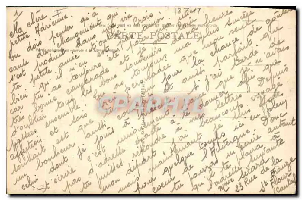 सेंट-फ्लूर — सामान्य दृश्य — जे. गहमैन के छापा, संख्या 7080, श्रृंखला ल'ऑवर्न पिटोरेस्क - पीछे