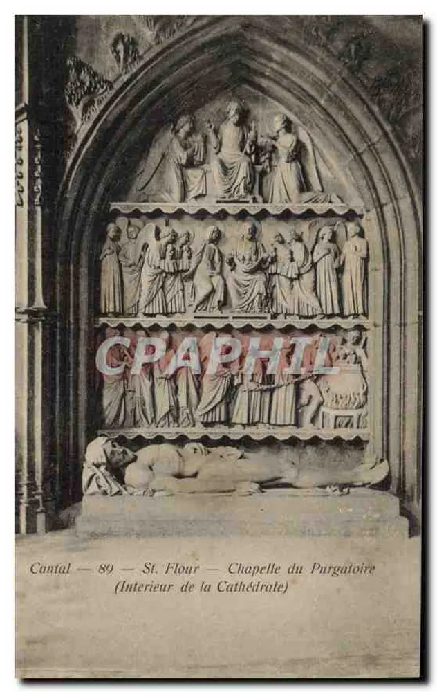 St. Flour — Kapelle des Purgatoriums — Innenansicht der Kathedrale — Verleger Phot. Monnaie, Toulouse - Vorderseite