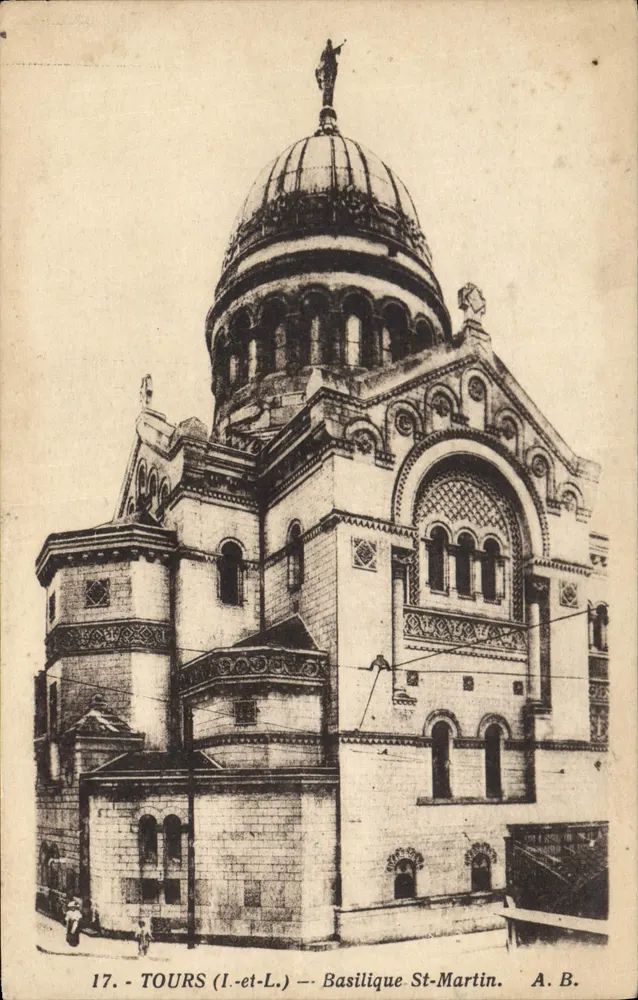 Tours (Loire-et-Loire) — Basílica de São Martinho — A. B. n°17 - Frente