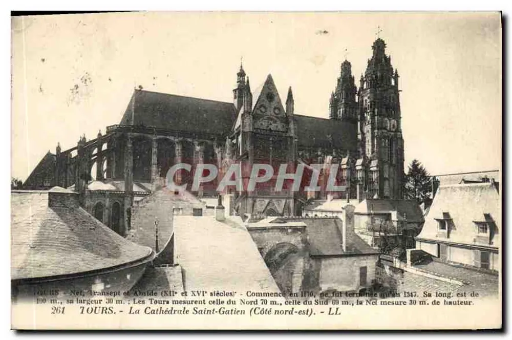 Tours - Die Kathedrale Saint-Gatien (Nordosten) — LL, Nr. 261 - Vorderseite