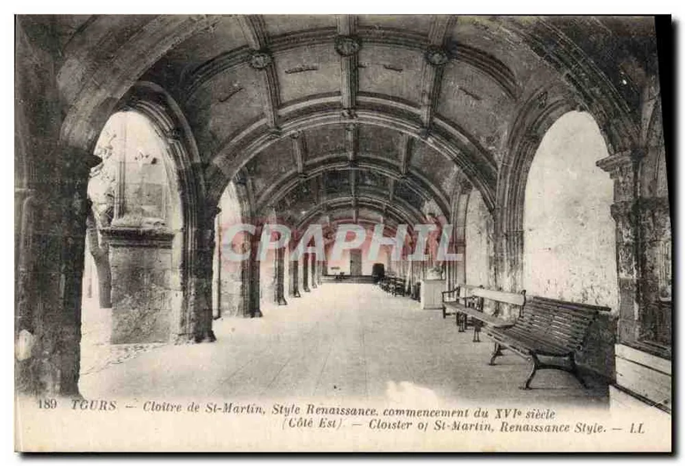 Tours — Claustro de St-Martin, Estilo Renascentista, início do século XVI — I.L. - Frente