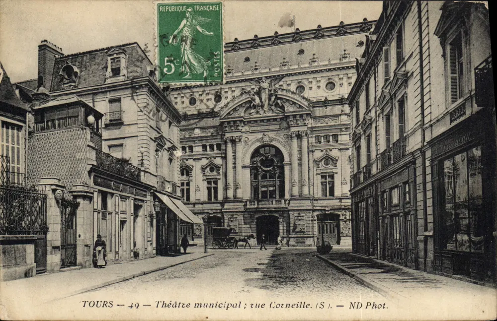 Tours — Städtisches Theater; Straße Corneille — ND Phot. - Vorderseite