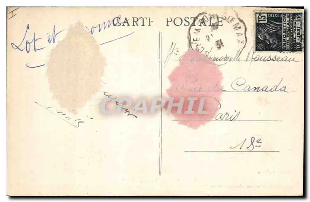 Nérac — La Garenne — La Grotte — Henri buscou o esquecimento na morte ao se jogar na água do poço da Fontaine - Verso
