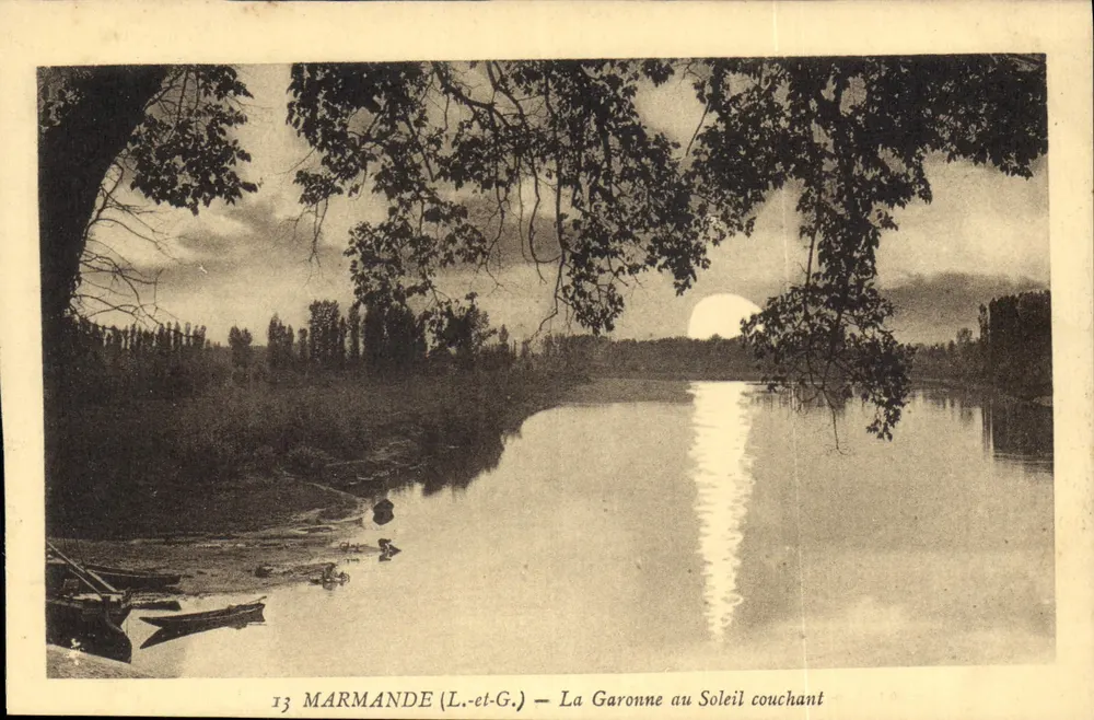Marmande (L.-et-G.) — Die Garonne bei Sonnenuntergang — n°13 - Vorderseite