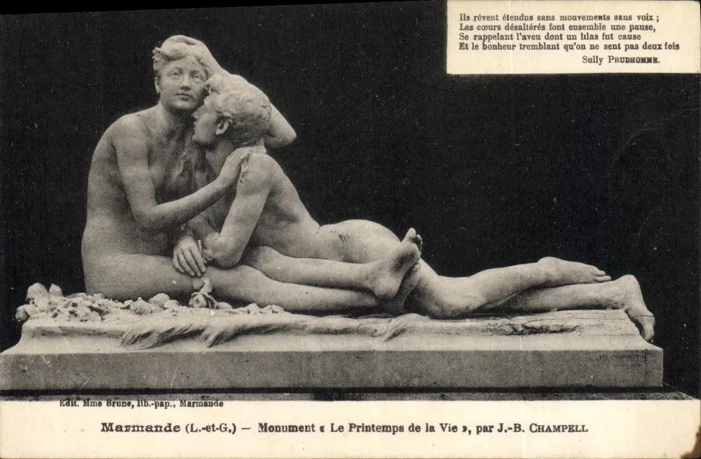 Marmande (L.-et-G.) — Monument « Le Printemps de la Vie », von J.-B. Champell — Verlag Mme Brune, Buchhändler-Papierhändler, Marmande - Vorderseite