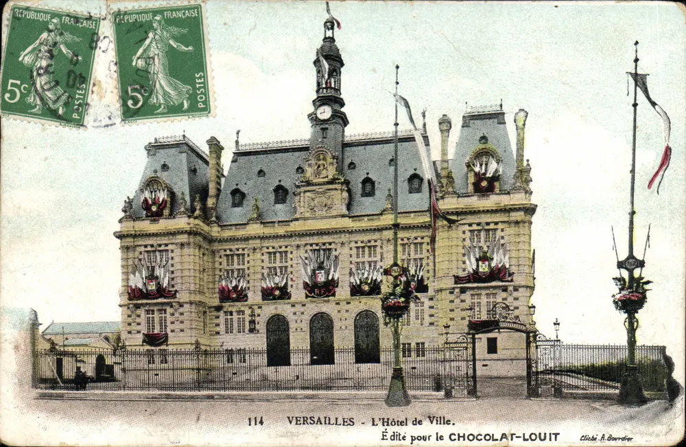 Versailles — O Hotel de Ville — Editada para o CHOCOLAT-LOUIT - Frente