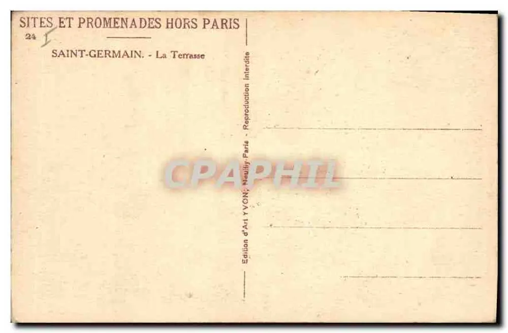 Saint-Germain - A Terrasse — Edição de Arte YVON, Paris - Verso