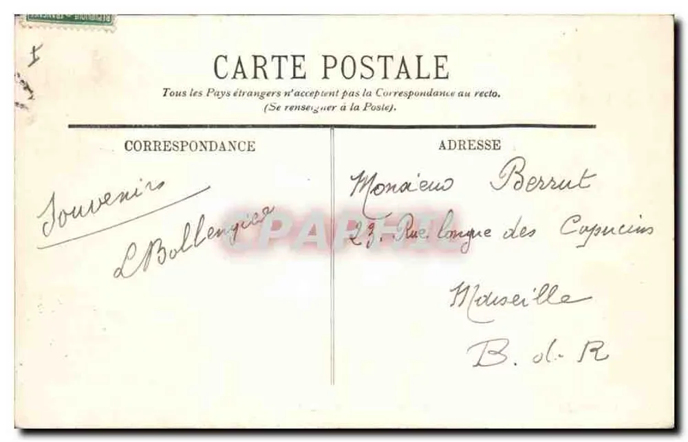 Versailles — Os Jardins — Os Banhos de Apolo — editor anônimo, n° 47 - Verso