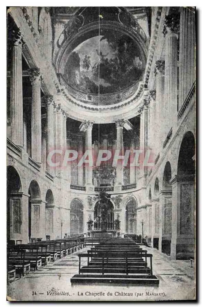 Versailles — A Capela do Castelo (por Mansart) - Frente