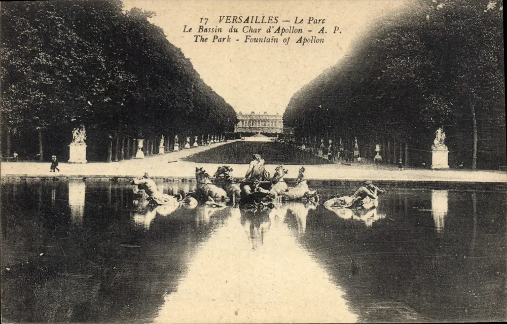 Versailles — Der Park — Der Bassin des Wagens Apollons — A. P. — n°17 - Vorderseite
