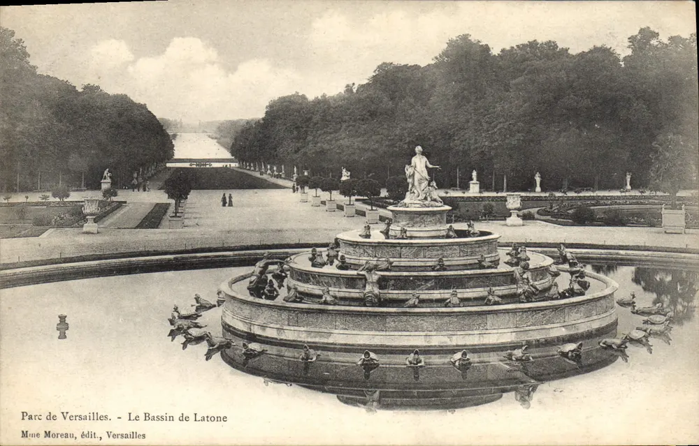 Schlosspark von Versailles - Der Bassin de Latone — Mune Moreau, Verleger, Versailles - Vorderseite