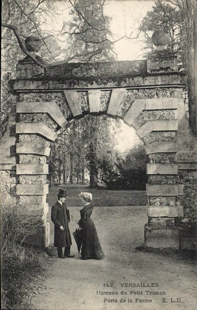 Tor der Farm — Dorf des Petit Trianon — E. L.D. - Vorderseite