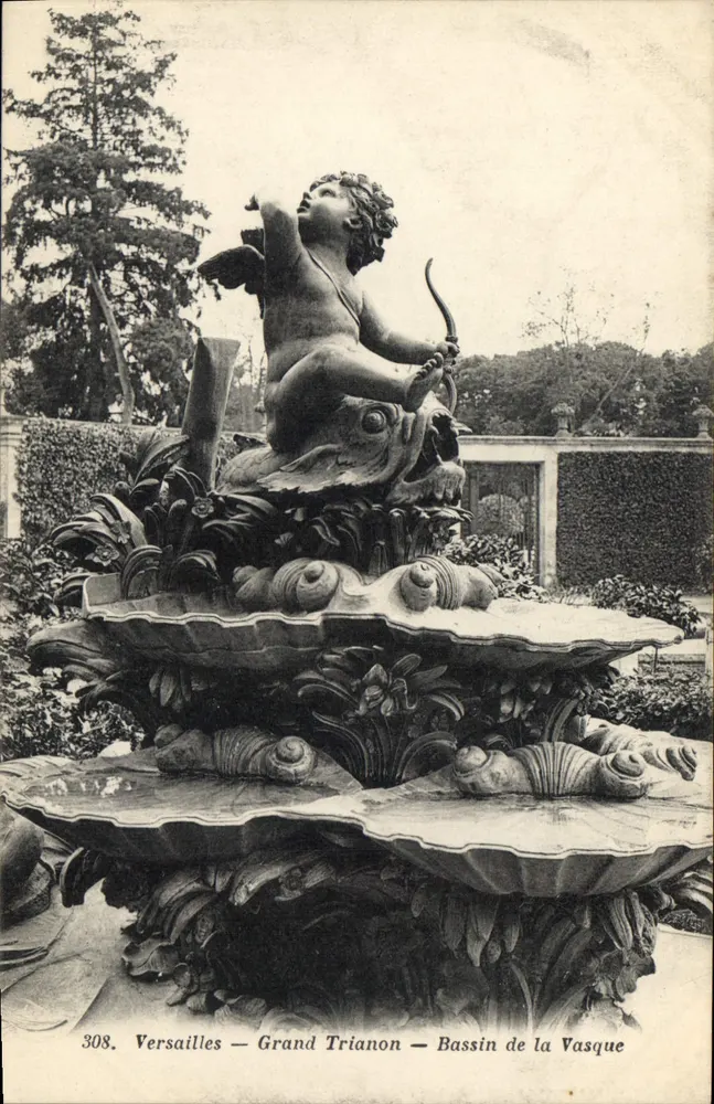 Versailles — Grand Trianon — Bassin der Vasque — Héliotypie A. Bourdier - Vorderseite