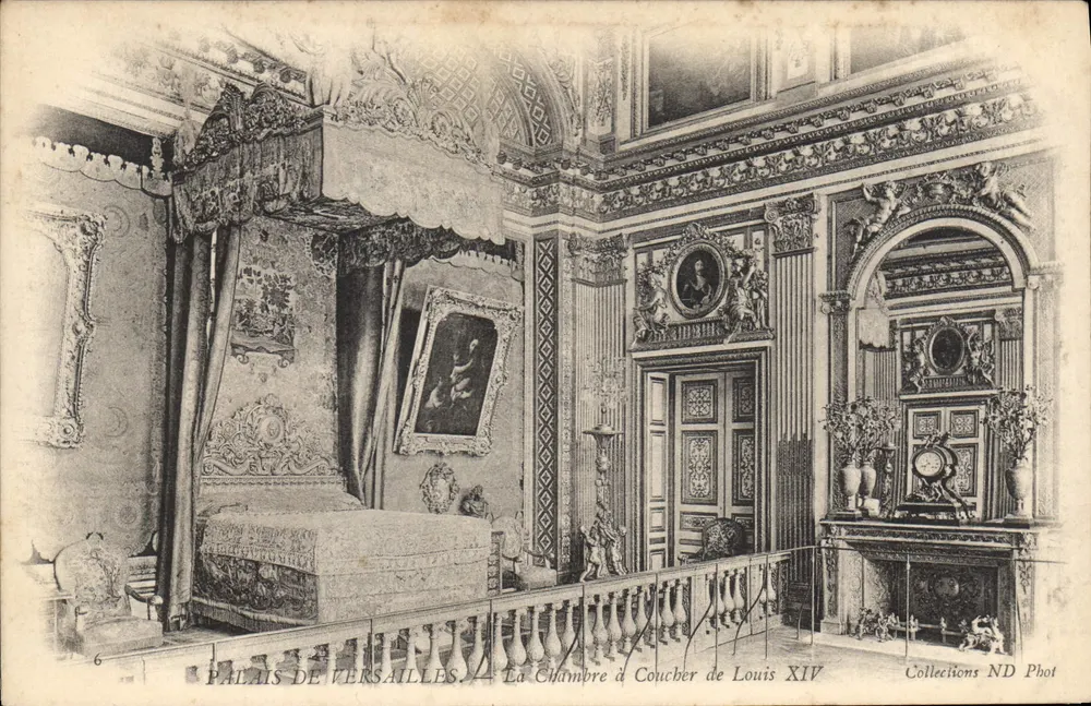 Schloss Versailles — Das Schlafzimmer von Ludwig XIV — Collections ND Phot - Vorderseite