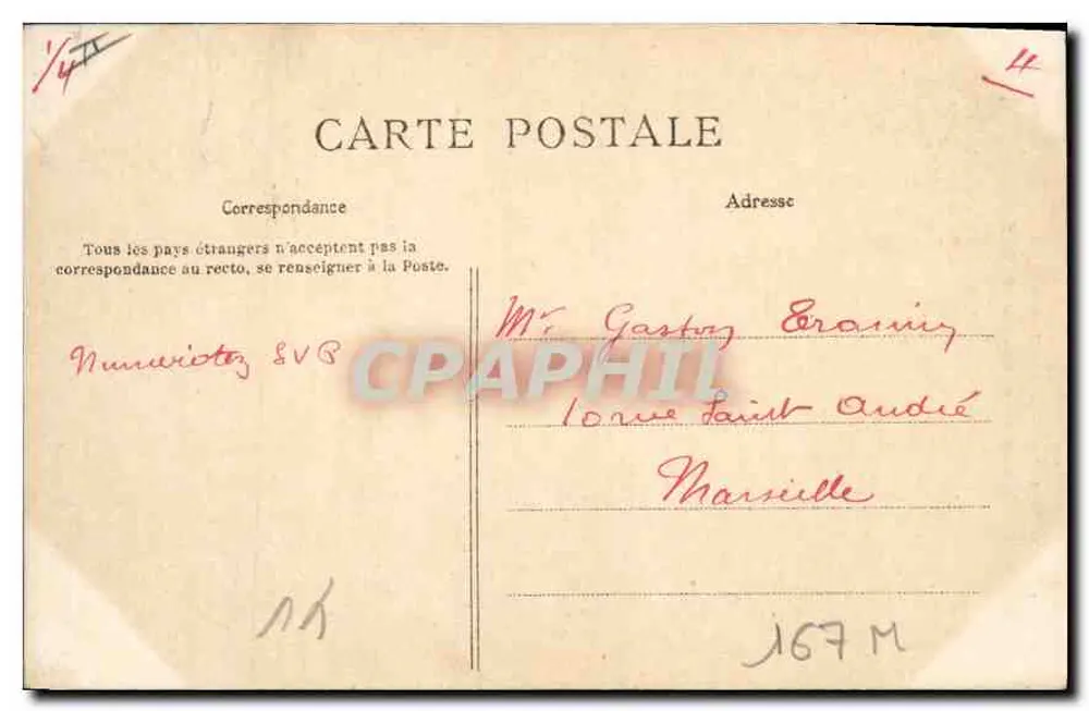 Versailles — Das Mühle — Dorf des Kleinen Troubadour — Verlag: C. C. (Nr. 177) - Rückseite