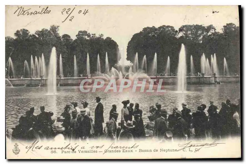 Versailles — Grandes Eaux — Bassin de Neptune — C. L. C. - Recto