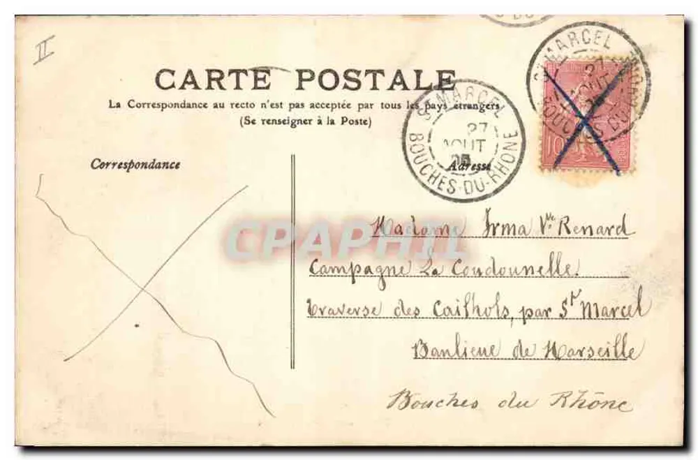 La Roche Vendeix — Vista de montanha — M.T. L. n°291 - Verso