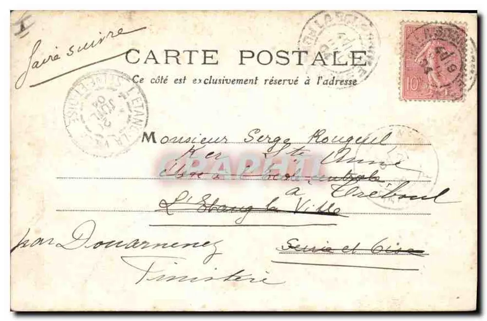 La Roche Vendeix — L'Auvergne — M.T. n°291 - Verso